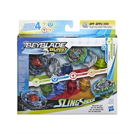 Encontraproduto.com.br - Beyblade Slingshock Master Multipack E6779 - Hasbro