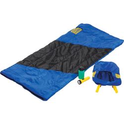 Kit-Camping-Infantil--Mochila---Saco-de-Dormir---Lanterna----Mor