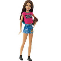 Barbie-Familia-irmas-com-Pet-Morena---DMB27---Mattel