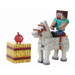 Boneco-Minecraft-Steve-com-Cavalo---Multikids