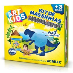 Kit-Massinha-Dinossauro-Azul-150G-Art-Kids---Acrilex