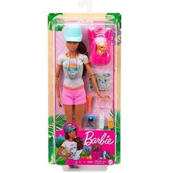 Boneca-Barbie-Spa-Morena-Articulada-C-cachorro---Acessorios-Grn66---Mattel